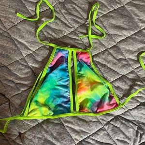 Tie dye halter bra